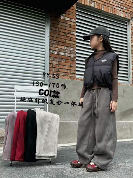 Штаны спорт Delfinka (130-170) C01 grey (зима)