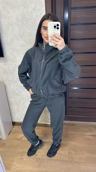 Костюм спорт Valentina (42-50) 088 d.grey (зима)