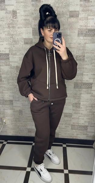 Костюм спорт Valentina (48-56) 091 brown (зима)