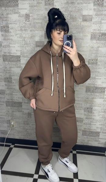 Костюм спорт Valentina (48-56) 091 l.brown (зима)