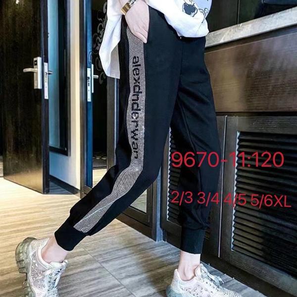 Штаны спорт Kenalin (2XL-6XL) 9670-11 black (деми)