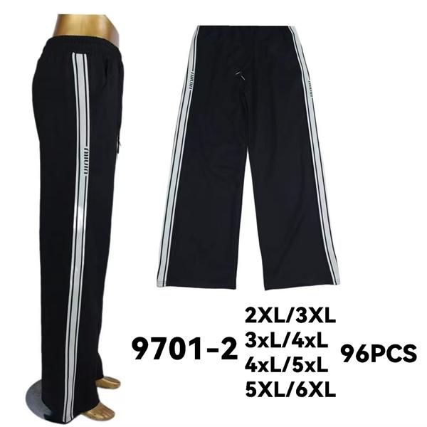 Штаны спорт Kenalin (3XL-6XL) 9701-2 black (деми)