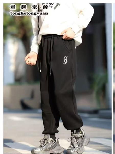 Штаны спорт Delfinka (116-140) 88180 black (зима)