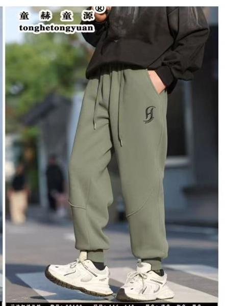 Штаны спорт Delfinka (116-140) 88180 khaki (зима)