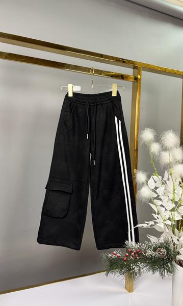 Штаны спорт Delfinka (130-170) C03 black (зима)