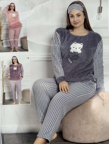 Пижама Estima (XL-4XL) 02180 grey (зима)