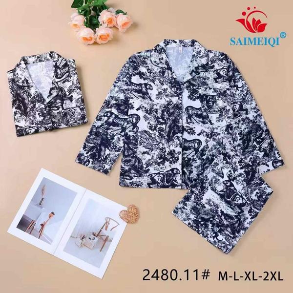 Пижама Estima (M-2XL) 2480-11 grey (деми)