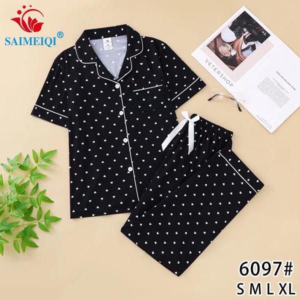 Пижама Estima (S-XL) 6097 black (деми)