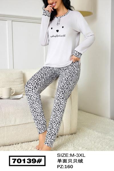 Пижама Estima (M-3XL) 70139 l.grey (зима)