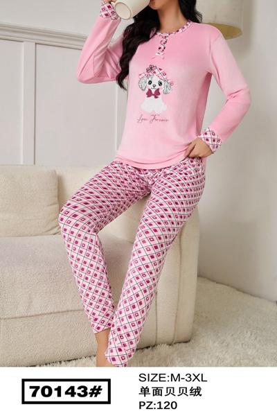 Пижама Estima (M-3XL) 70143 pink (зима)