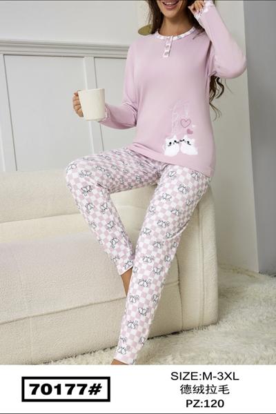 Пижама Estima (M-3XL) 70177 pink (зима)