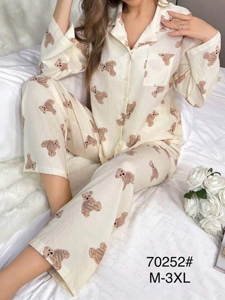 Пижама Estima (M-3XL) 70252 beige (деми)