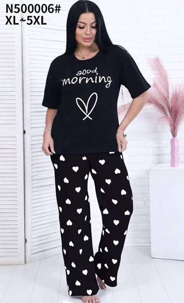 Пижама Estima (XL-5XL) N500006 black (деми)