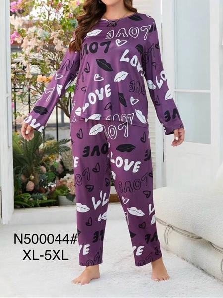 Пижама Estima (XL-5XL) N500044 violet (деми)