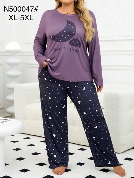 Пижама Estima (XL-5XL) N500047 violet (деми)