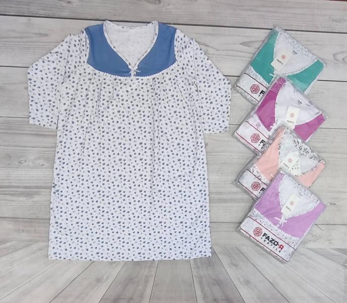 Ночнушка Samo (58-66) 7150 white-blue (зима)