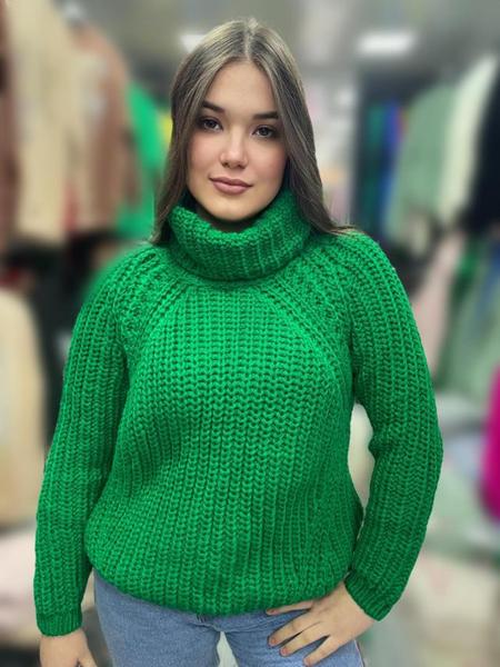 Свитер Julia (one size) JL433 green (зима)