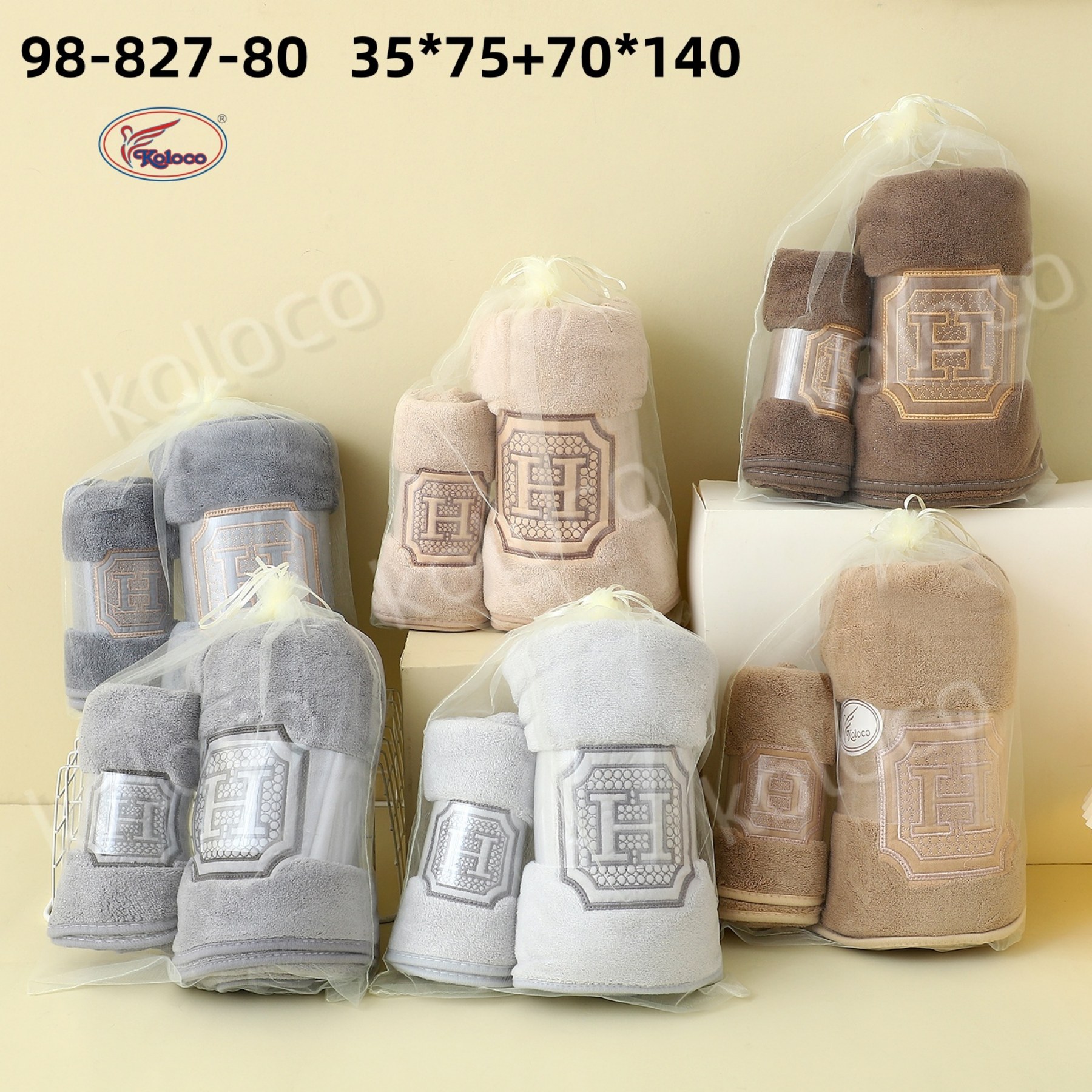 Полотенце Koloco (70*140) 98-827-80(70*140/35*75) (деми)