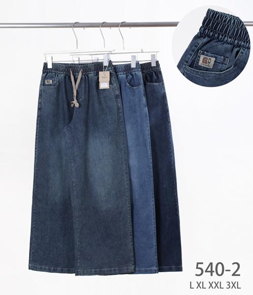 Джинсы Kenalin (L-3XL) 540-2 navy (деми)