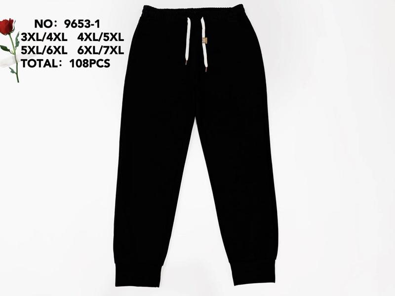 Штаны спорт Kenalin (3XL-7XL) 9653-1 black (деми)