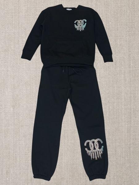 Костюм спорт Julia (52-54) JL632 black (зима)