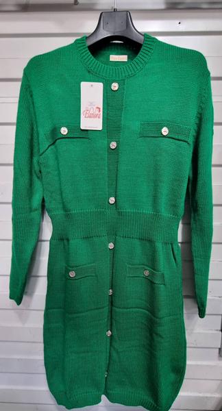 Платье Julia (48-52) JL644 green (зима)