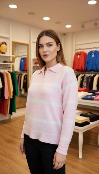 Свитер Julia (48-52) JL708 pink (зима)