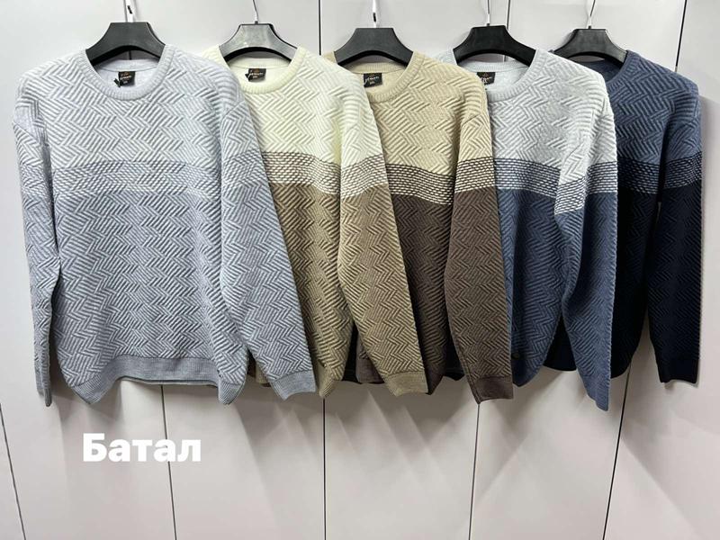 Свитер Navas (3XL-5XL) 72178-1 d.beige (зима)