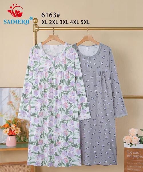 Ночнушка Estima (XL-5XL) 6163 grey (зима)