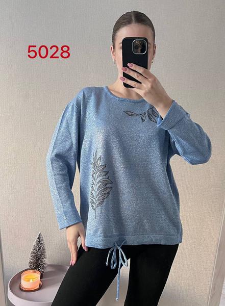 Свитер FSN (48-52) 5028-1 l.blue (деми)