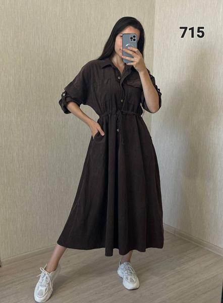 Платье FSN (46-50) 715-1 brown (деми)