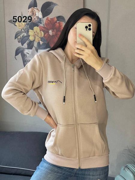 Кофта спорт FSN (42-48) 5029 l.beige (зима)