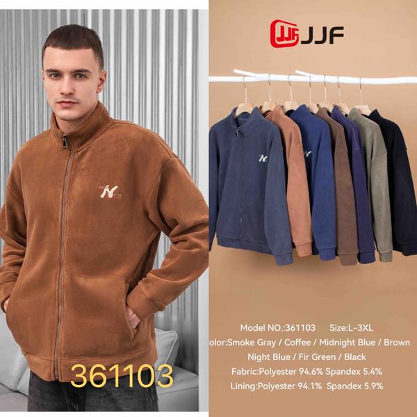 Кофта спорт JJF (L-3XL) 361103 camel (зима)