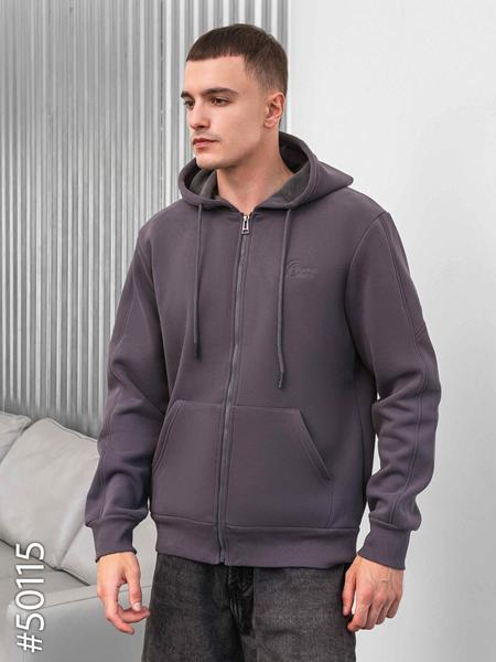 Кофта спорт JJF (L-4XL) 50115 l.brown (зима)