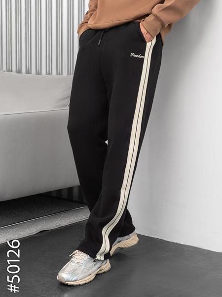 Штаны спорт JJF (L-4XL) 50126 black (зима)