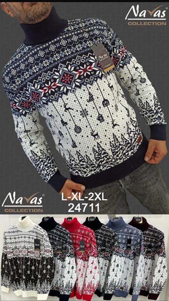 Свитер Navas (L-2XL) 24711 brown (зима)