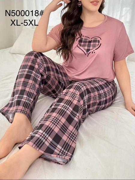 Пижама Anion (XL-5XL) N500018 pink (деми)