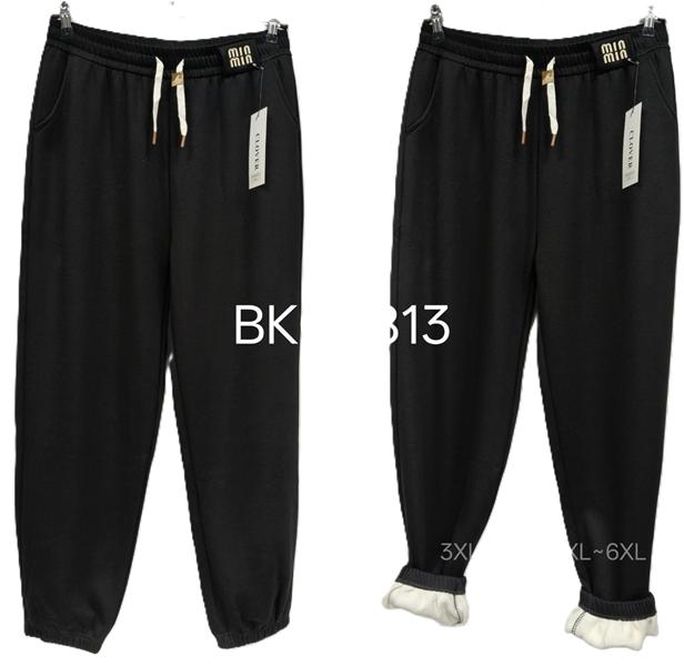 Штаны спорт Anion (3XL-6XL) BKQ8813 black (зима)