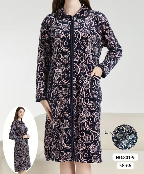 Халат Anion (58-66) 801-9 black-pink (деми)