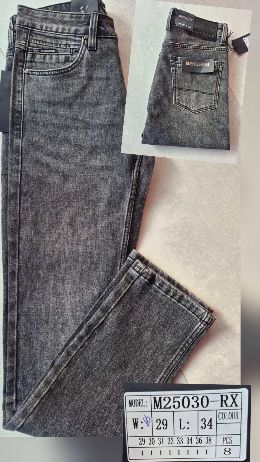 Джинсы God Baron (29-38) M25030-RX grey (деми)