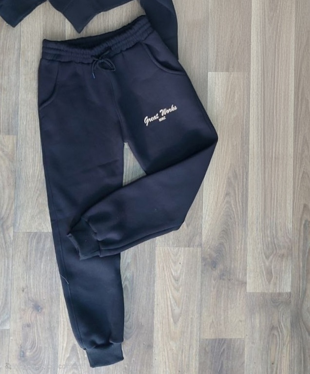 Штаны спорт MMZ (12-16) 211-3 black (зима)