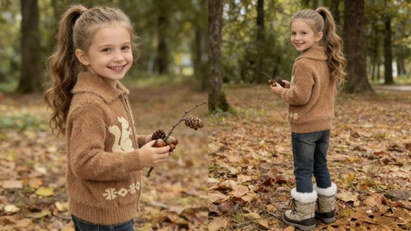 Кофта Yalisi (110-150) 377 brown (зима)