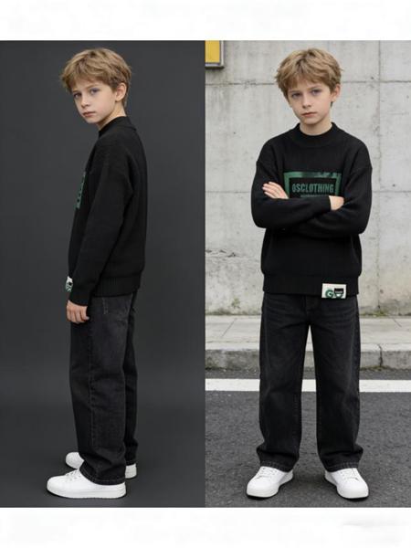 Свитер Yalisi (130-170) 825 black (зима)