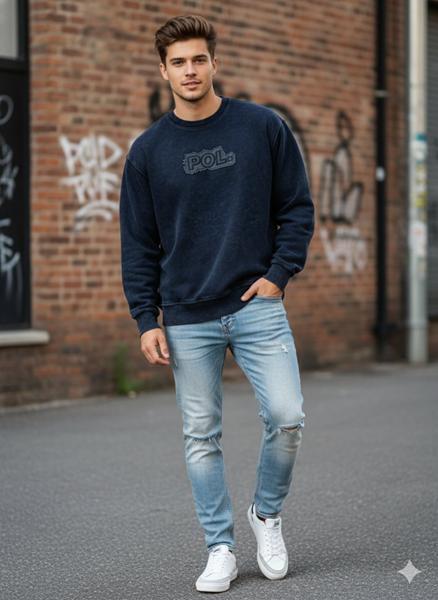 Свитер Moranny (S-2XL) MR359 navy (зима)