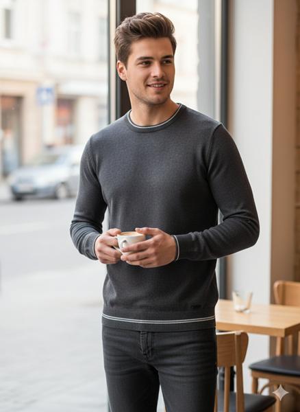 Свитер Moranny (M-2XL) 6173 grey (зима)