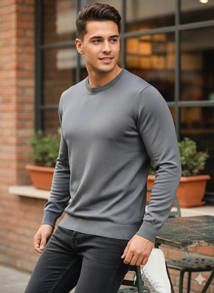 Свитер Moranny (M-2XL) 25194 grey (зима)