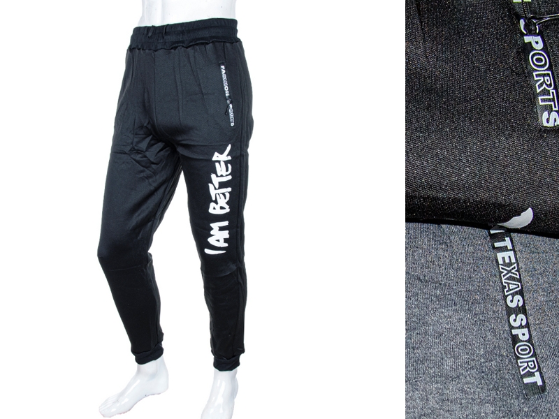 Штаны спорт CND2 (L-3XL) 4283-1009 mix (зима)