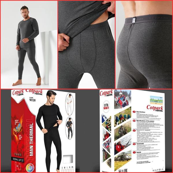 Термобелье Trikotag (S-2XL) 9028 black (зима)