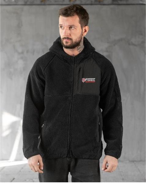 Кофта спорт Global (48-56) GL102 black (зима)