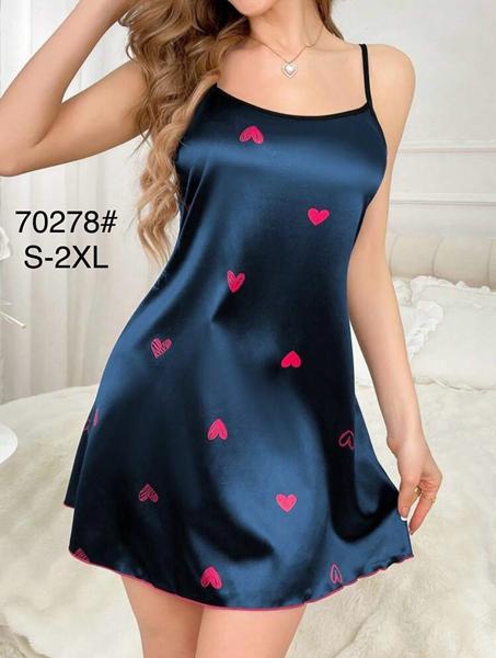 Ночнушка Estima (S-2XL) 70278 navy (лето)